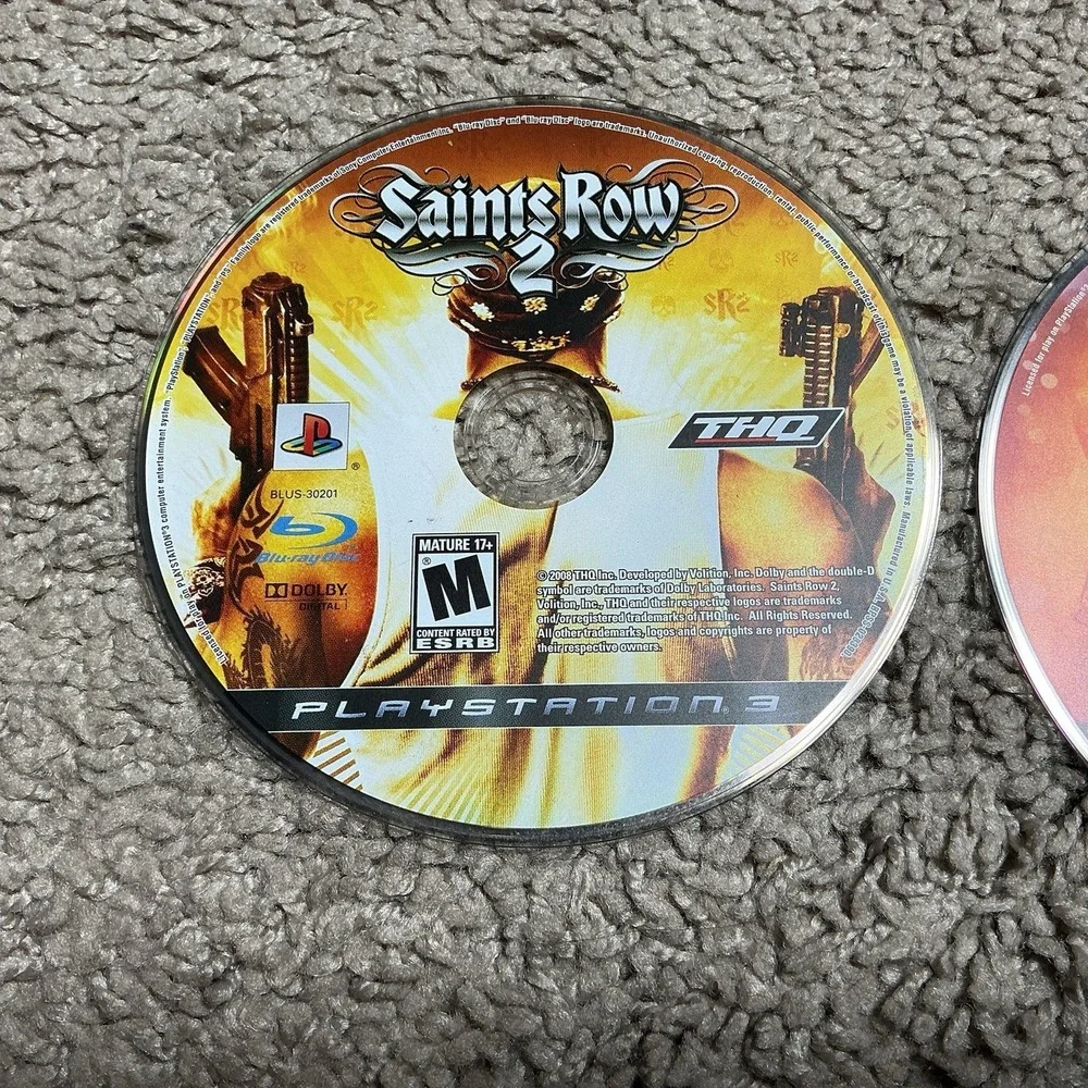 Saints Row 2, Zumba Party(Sony Playstation 3‎ PS3) DISCS ONLY Lot of 2- VG1